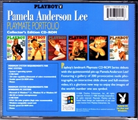 PC Playboy Pamela Anderson Lee Playmate Portfolio Collector's Edition CD-Rom Back CoverThumbnail